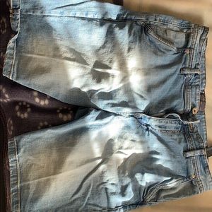 Zara blue denim shorts